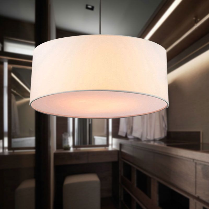 Ritta Modern Fabric Drum Pendant Light Fabric Farmhouse - Neutral Decor