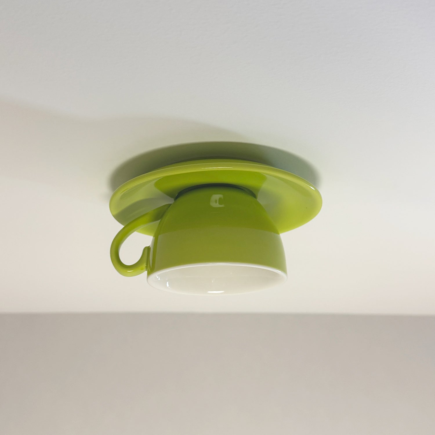 Valentina Modern Coffee Cups Ceramic Flush Ceiling Lighting - Neutral Decor