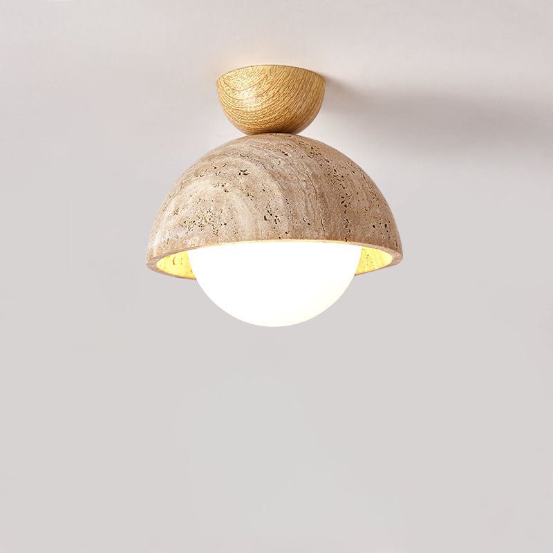 Solana Travertine Ceiling Light - Neutral Decor