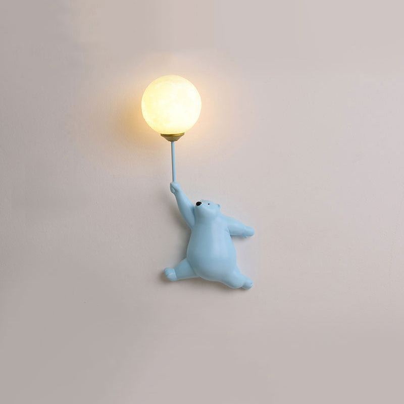 Aria Wall Reading Lamp Bear Balloon Children Bedroom/Bedside/Study - Neutral Decor