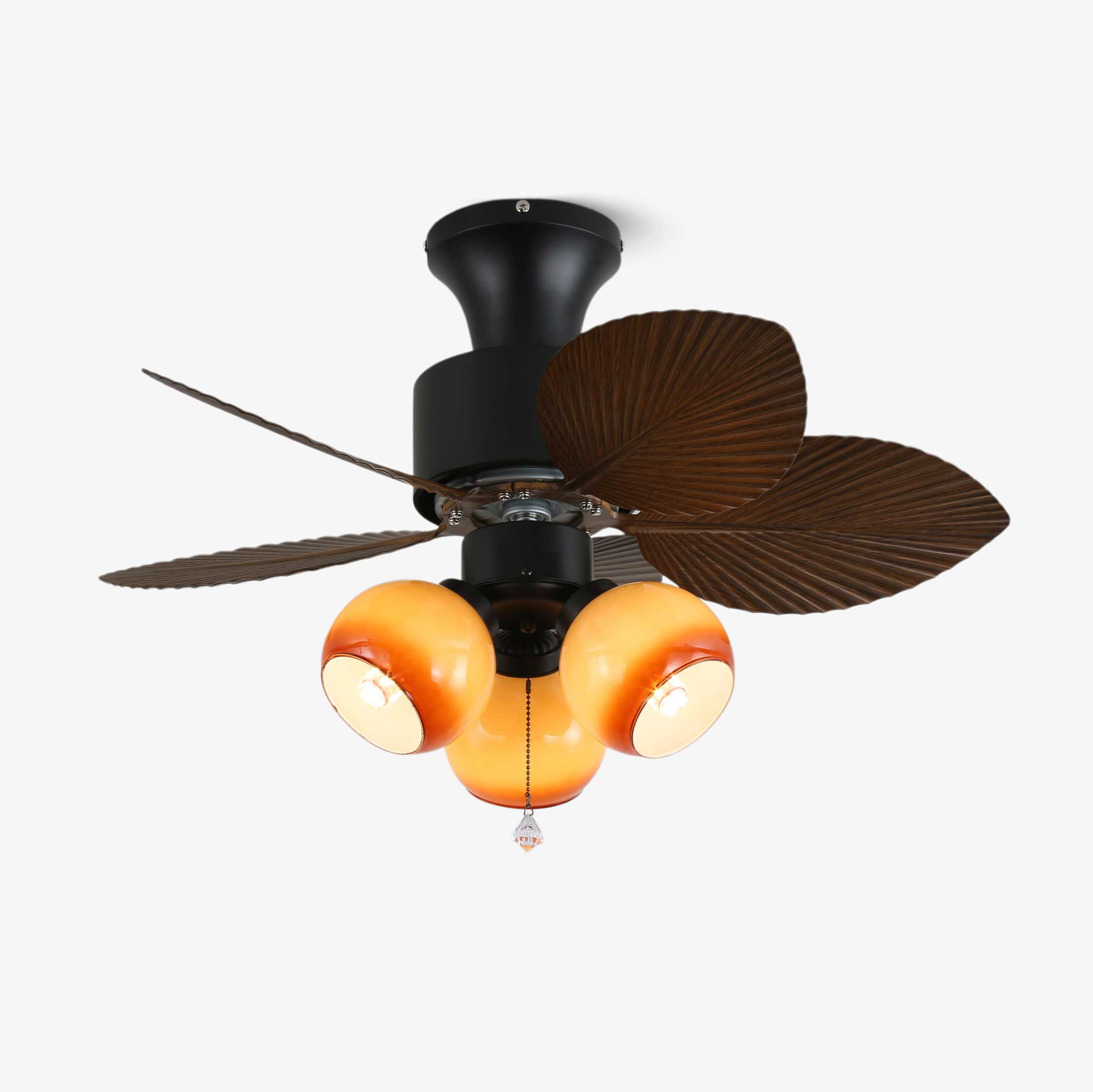 Marvella Vintage Wood Ceiling Fan Light