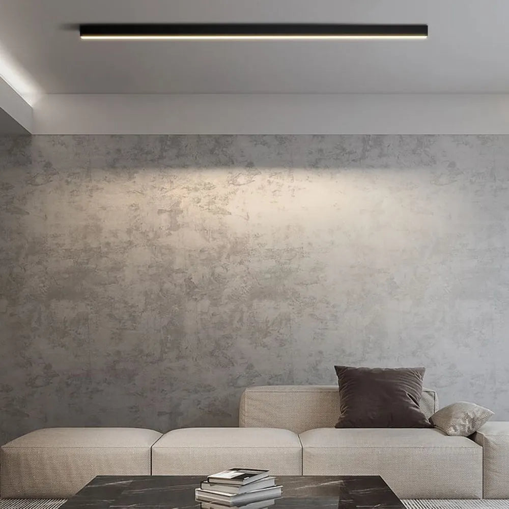 Solin Linear Black Ceiling Light/Wall Light - Neutral Decor