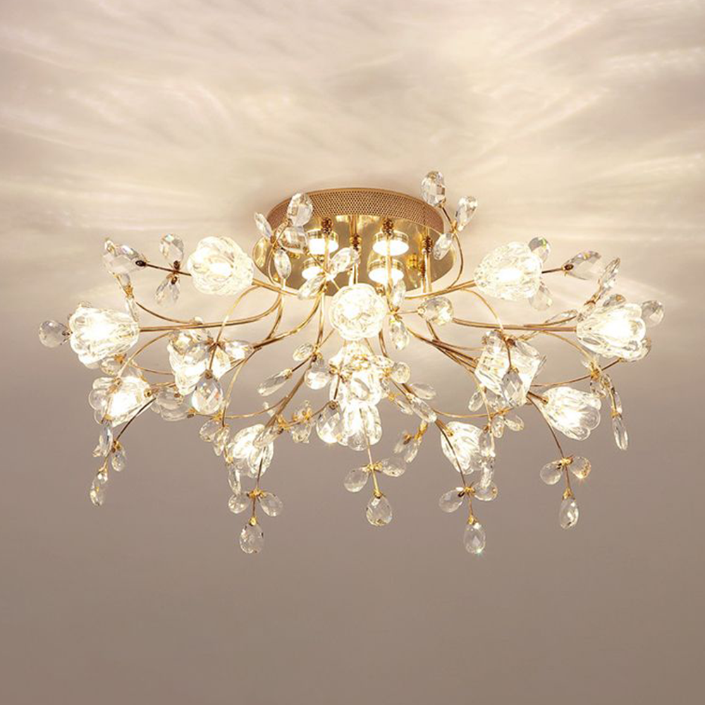 Arisha Art Deco Elegant Flower Flush Mount Ceiling Lights - Neutral Decor