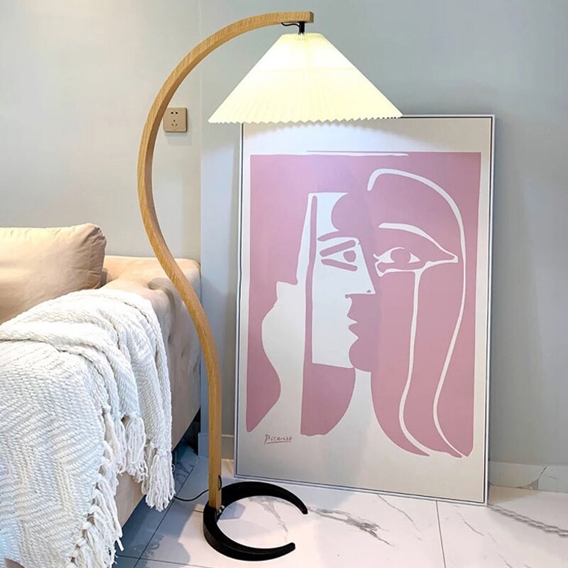 Ritta Floor Lamp Caprani Unique LED Wood Bedroom/Living Room - Neutral Decor