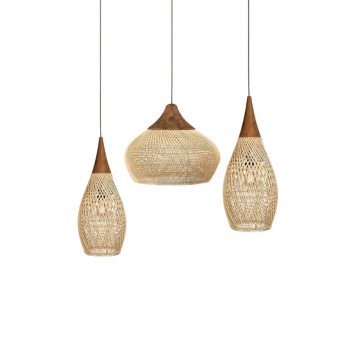Clairstone Rattan Pendant Light