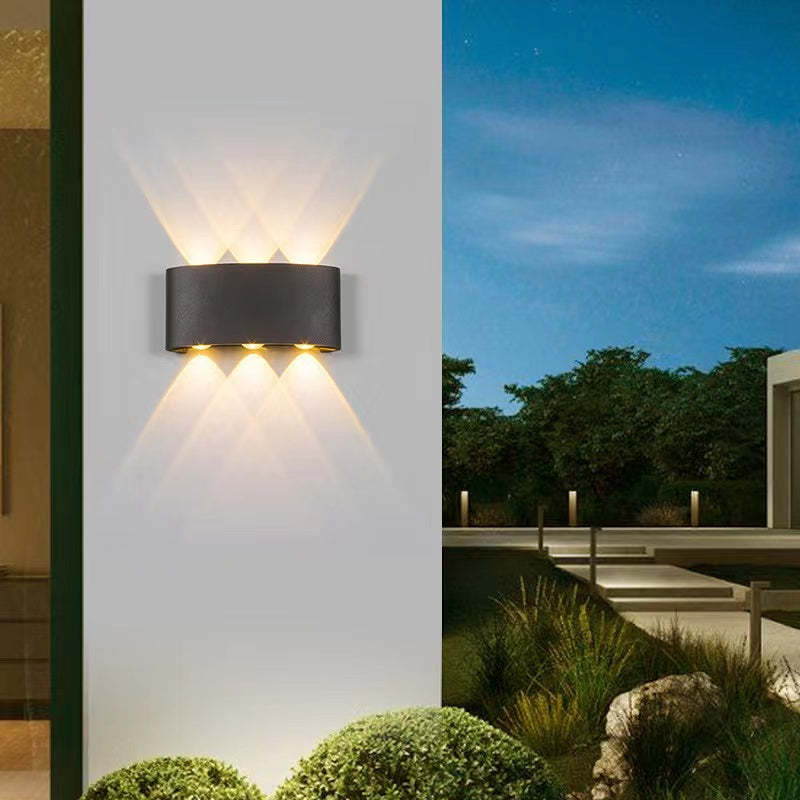 Ray Modern Rectangular Outdoor Wall Lamp Water-Wave - Neutral Decor
