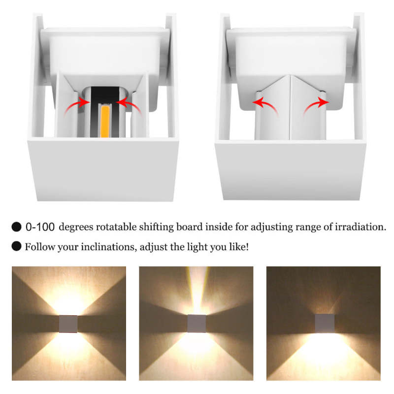 Ray Modern Adjustable Square Outdoor Wall Lamp LED - Neutral Decor