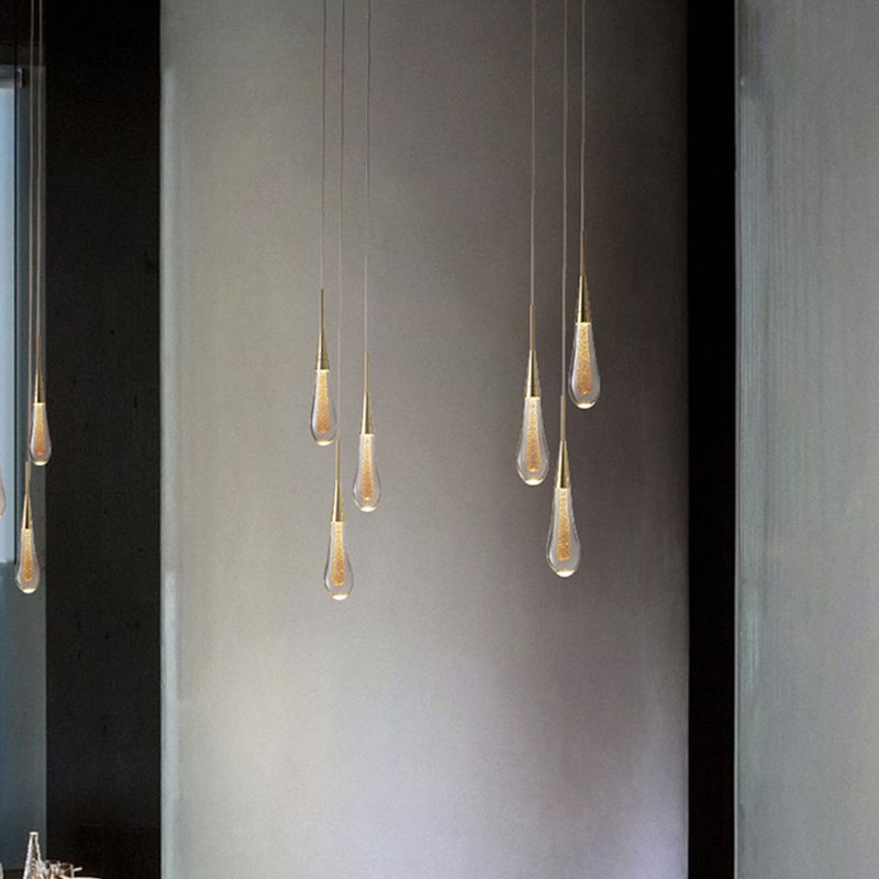 Teardrop Gold Pendant Light - Neutral Decor