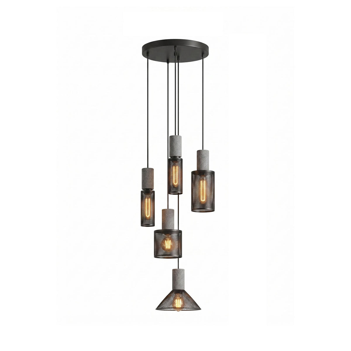 Bellwick Cement Mesh Pendant Light