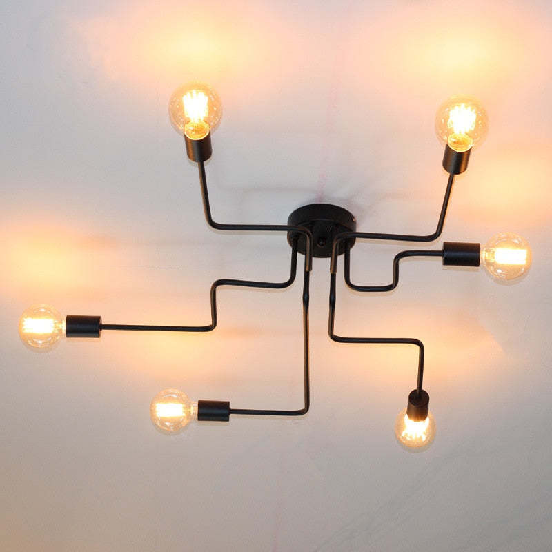 Epoch Modern Minimalist Industrial Flush Mount Ceiling Light - Neutral Decor