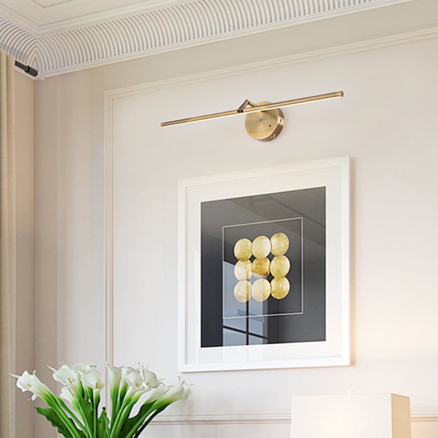 Suly Slim Gold Rechargeable Wall Light