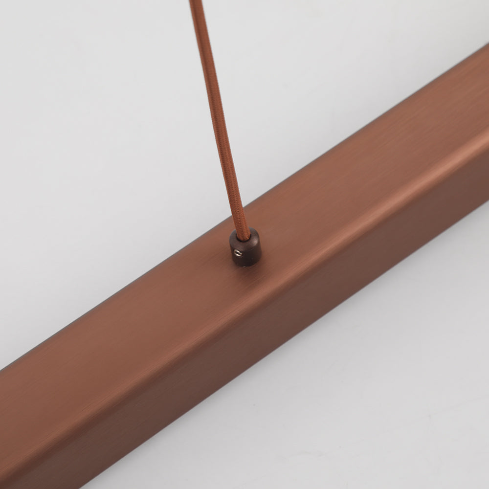 Thala Modern Linear Metal LED Pendant Light Black/Brown - Neutral Decor