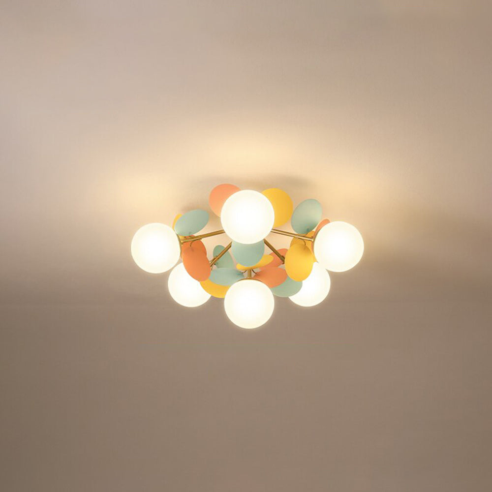 Aria Multicolored Flower Branch Chandelier Living Room - Neutral Decor
