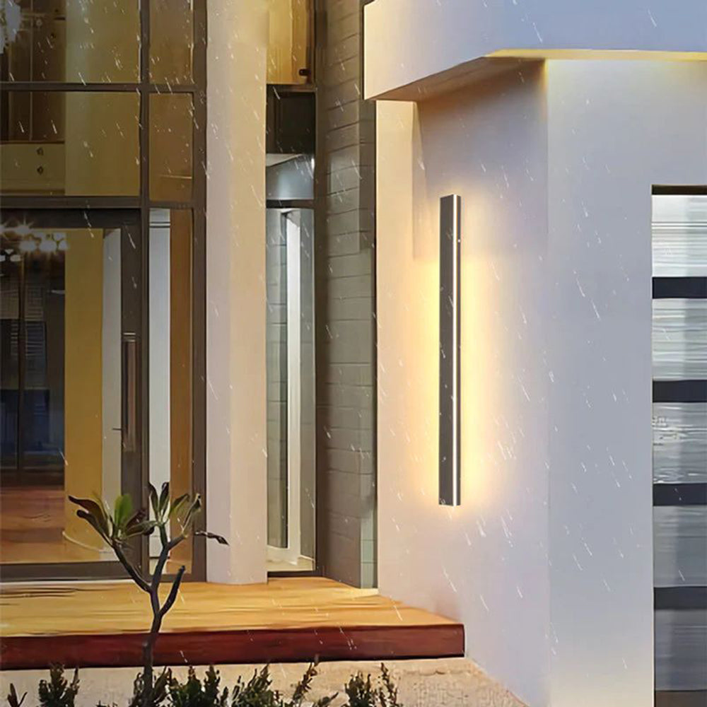 Arisha Sleek Minimalist Rimless Linear Outdoor Wall Light - Neutral Decor