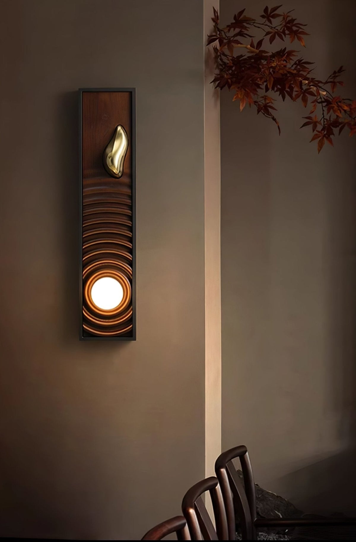 Caleb Vintage Wood Wall Lamp