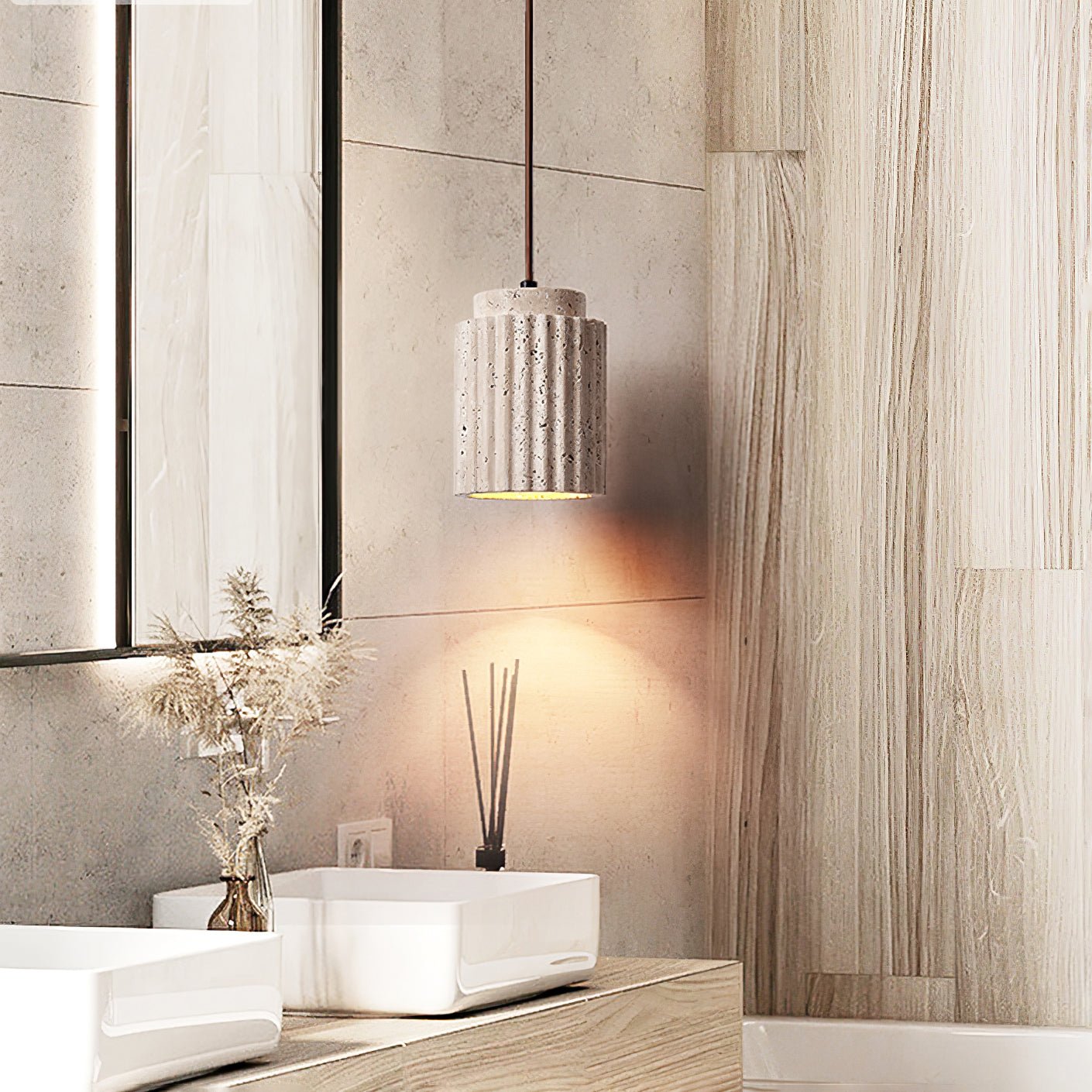 Serinaya Travertine Pendant Light