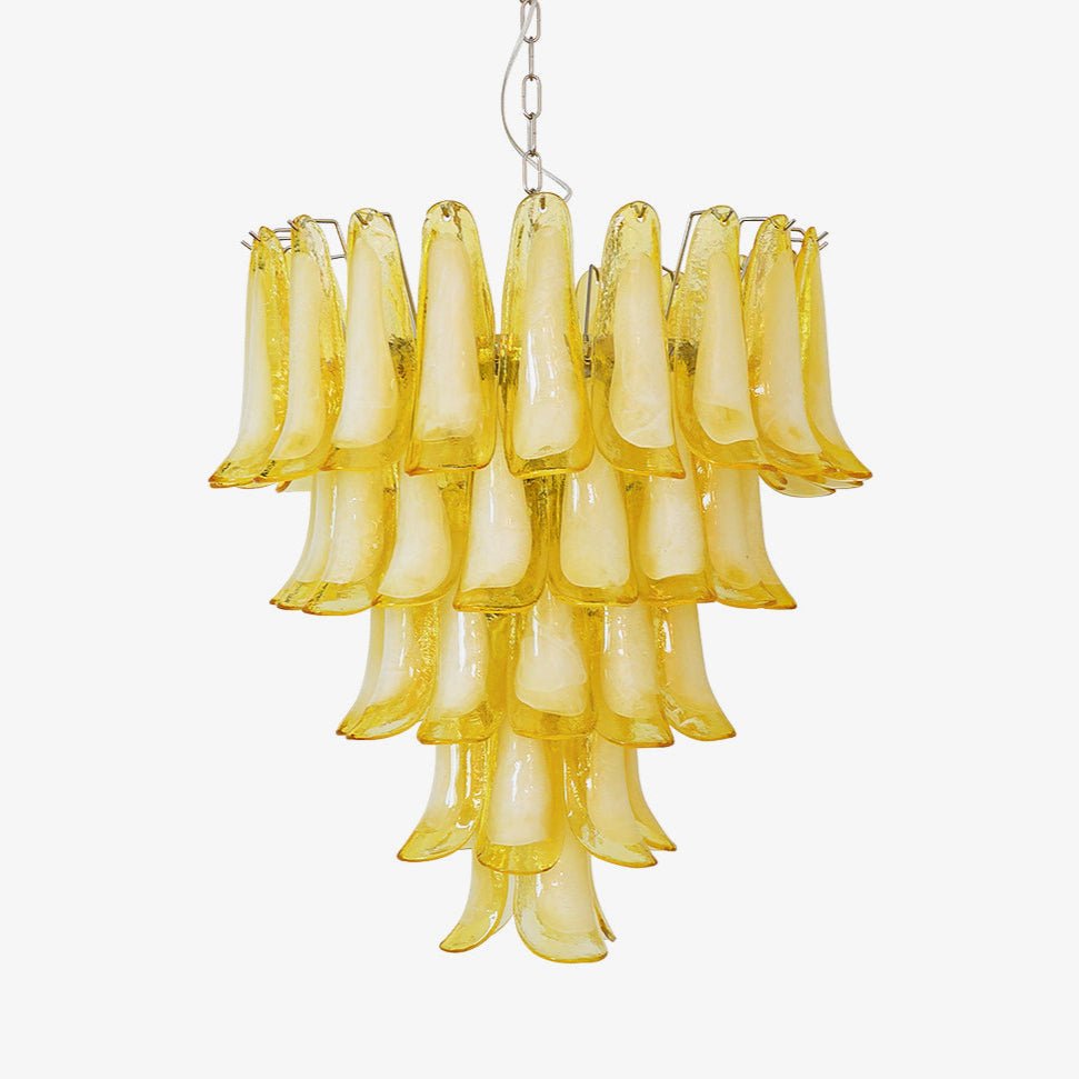 Eranos Chandelier Murano Glass Petal Wave