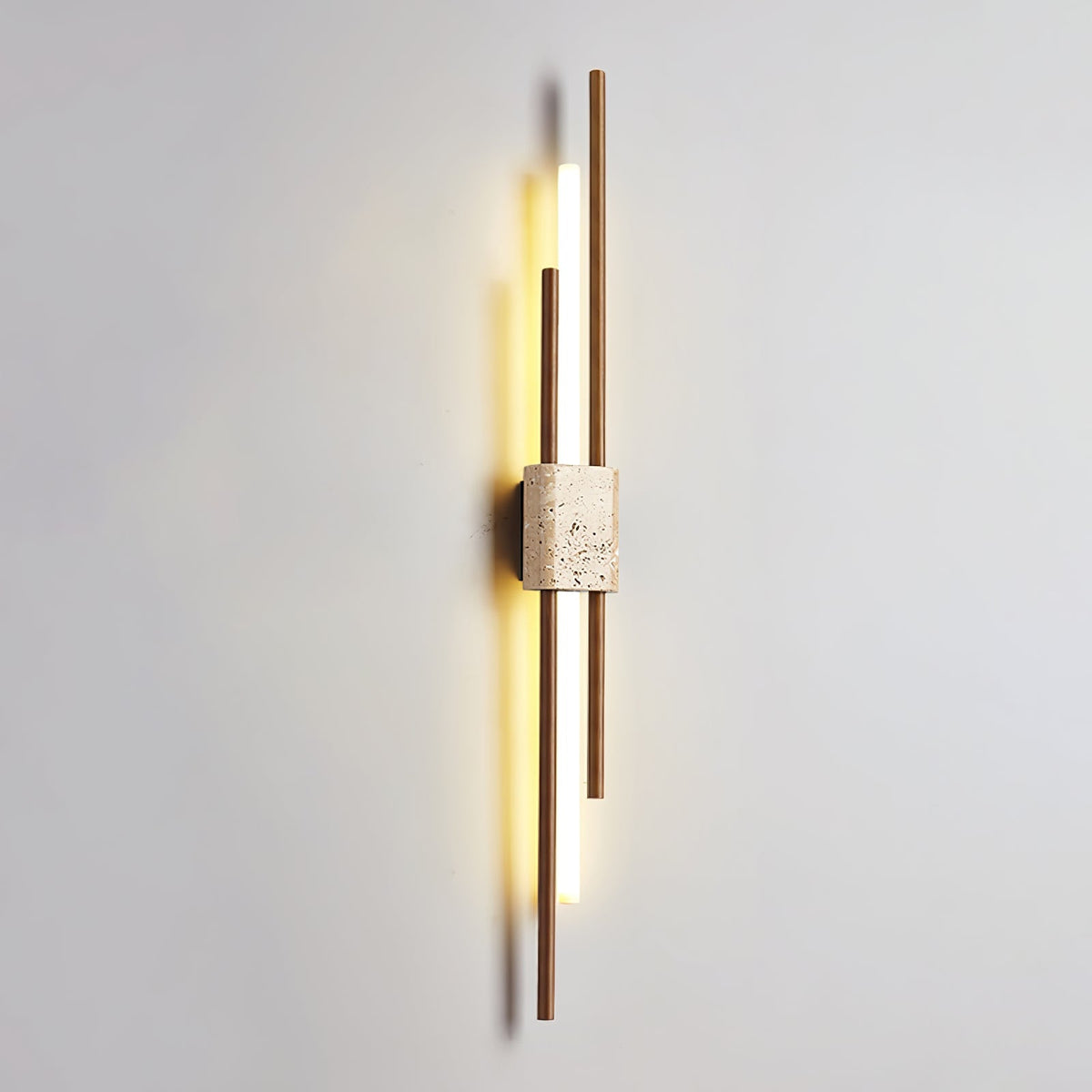 Eden Terra   Travertine  Wood  Walnut Wall Light