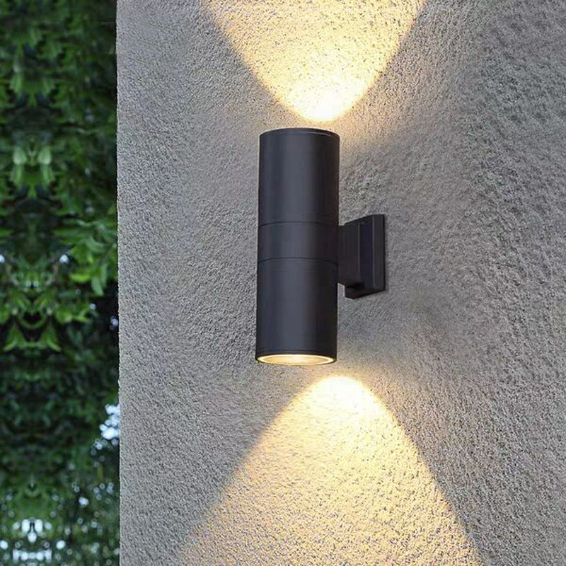 Ray Minimalist Double-headed LED Outdoor Wall Lamp Glass Garden Corridor - Neutral Decor