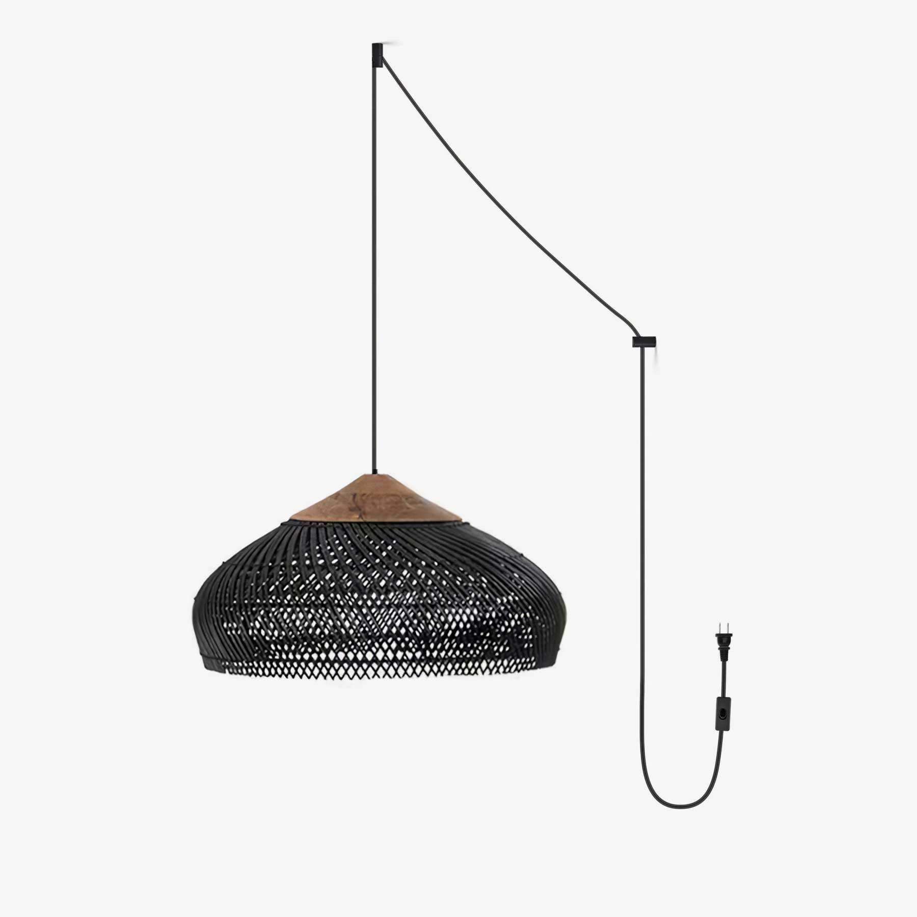 Canirora Pendant Lamp Rattan Swag Woven
