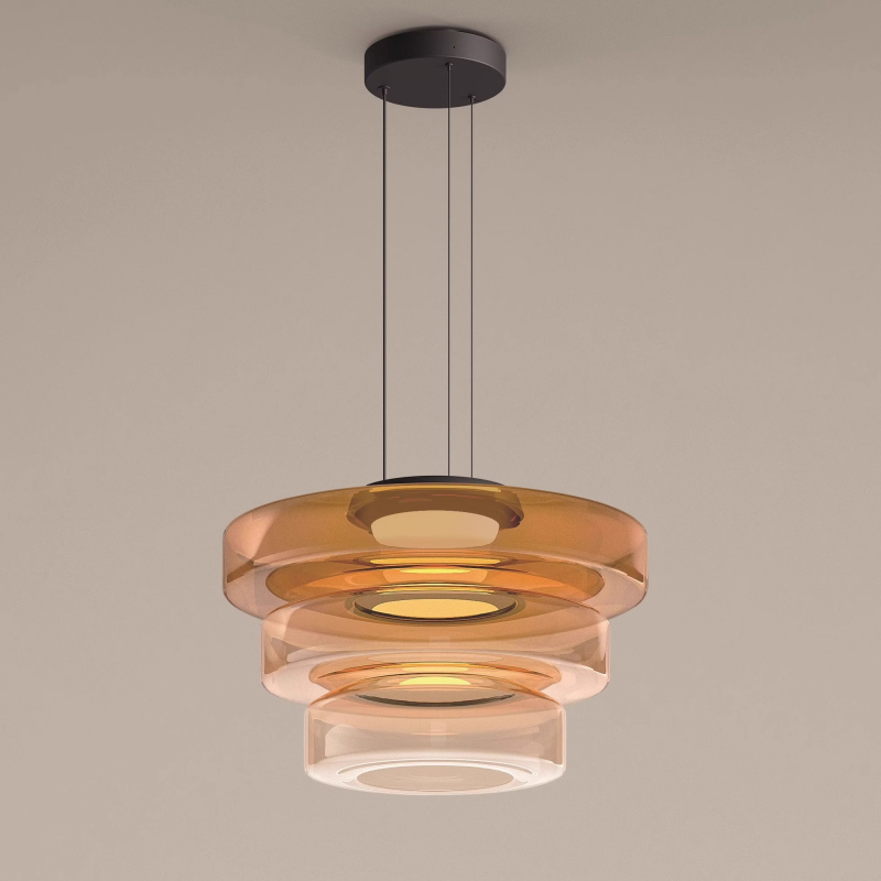 Valentina Glass Pendant Light Multi-tiered Structure - Neutral Decor