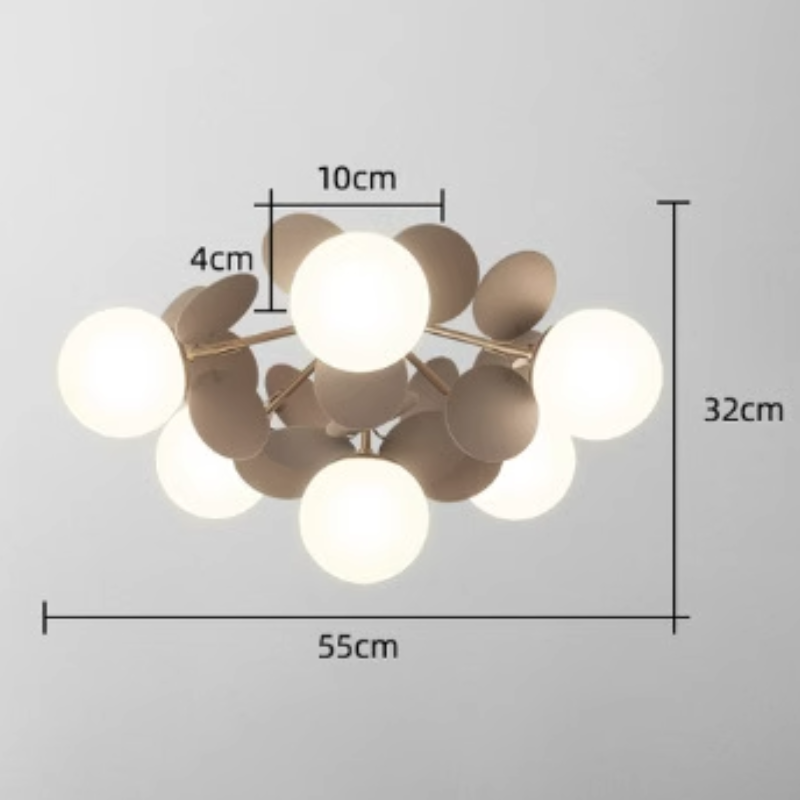 Aria Multicolored Flower Branch Chandelier Living Room - Neutral Decor