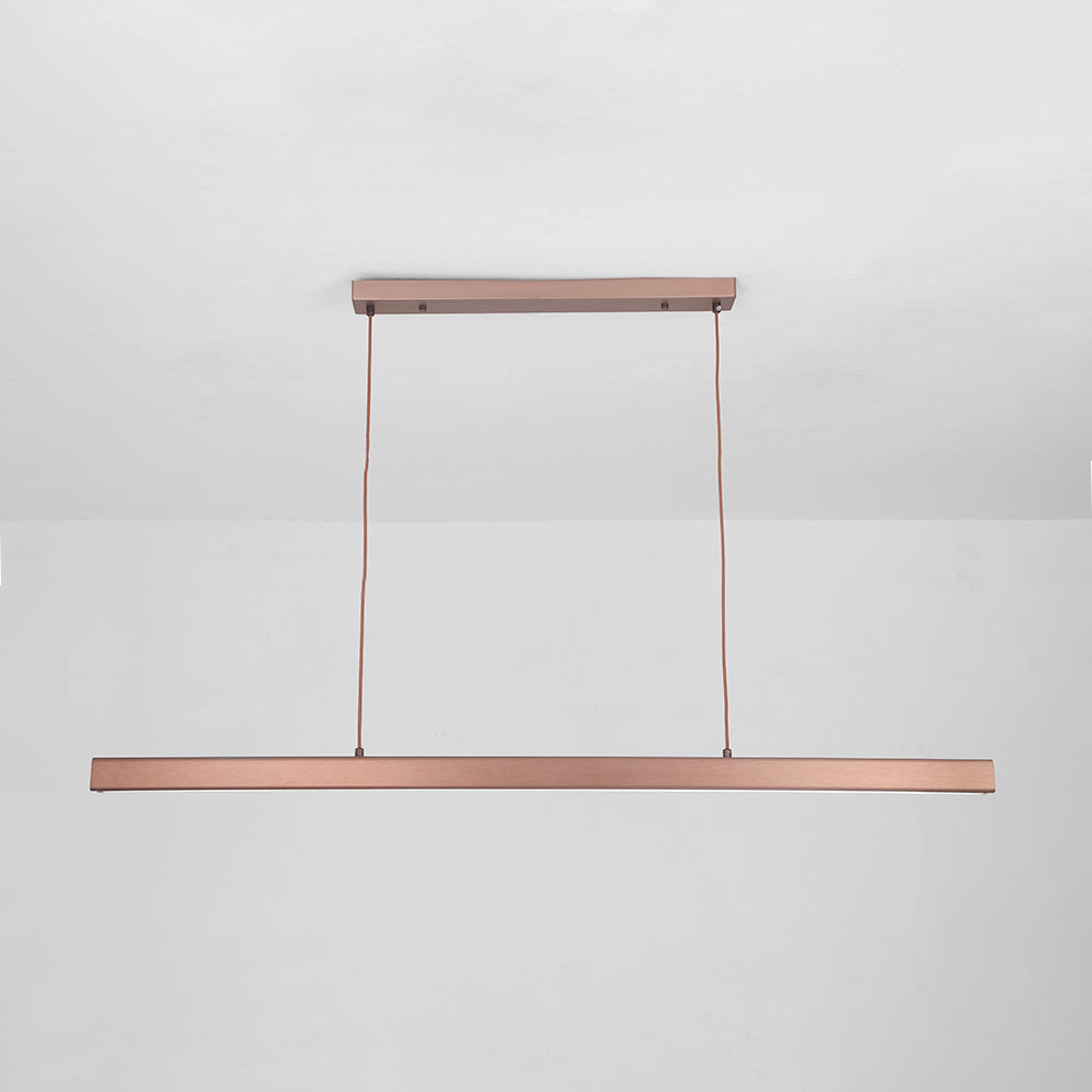 Thala Modern Linear Metal LED Pendant Light Black/Brown - Neutral Decor