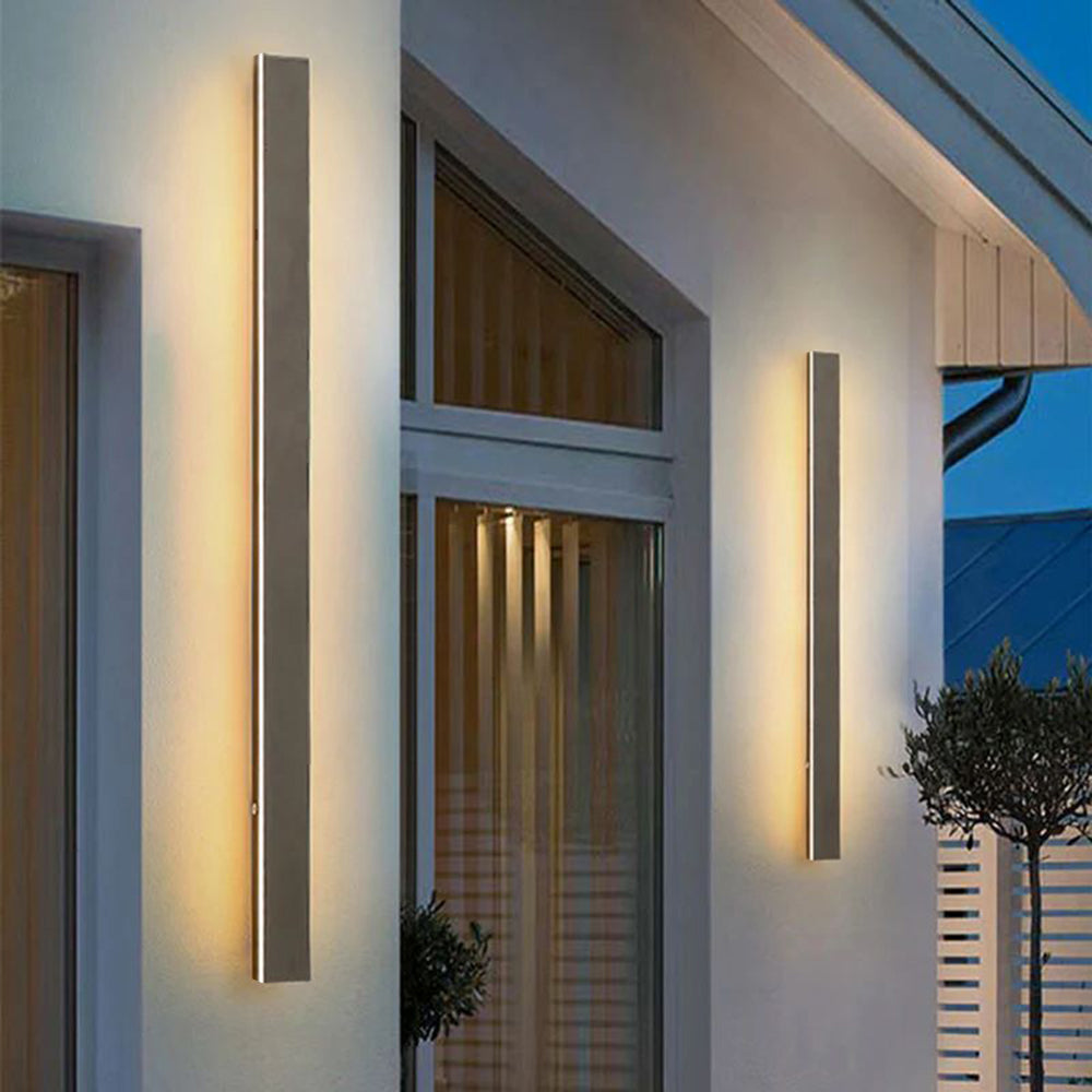 Arisha Sleek Minimalist Rimless Linear Outdoor Wall Light - Neutral Decor