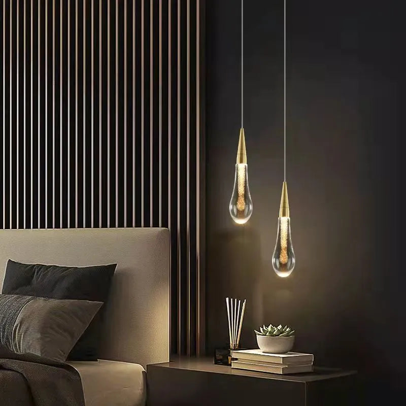 Teardrop Gold Pendant Light - Neutral Decor