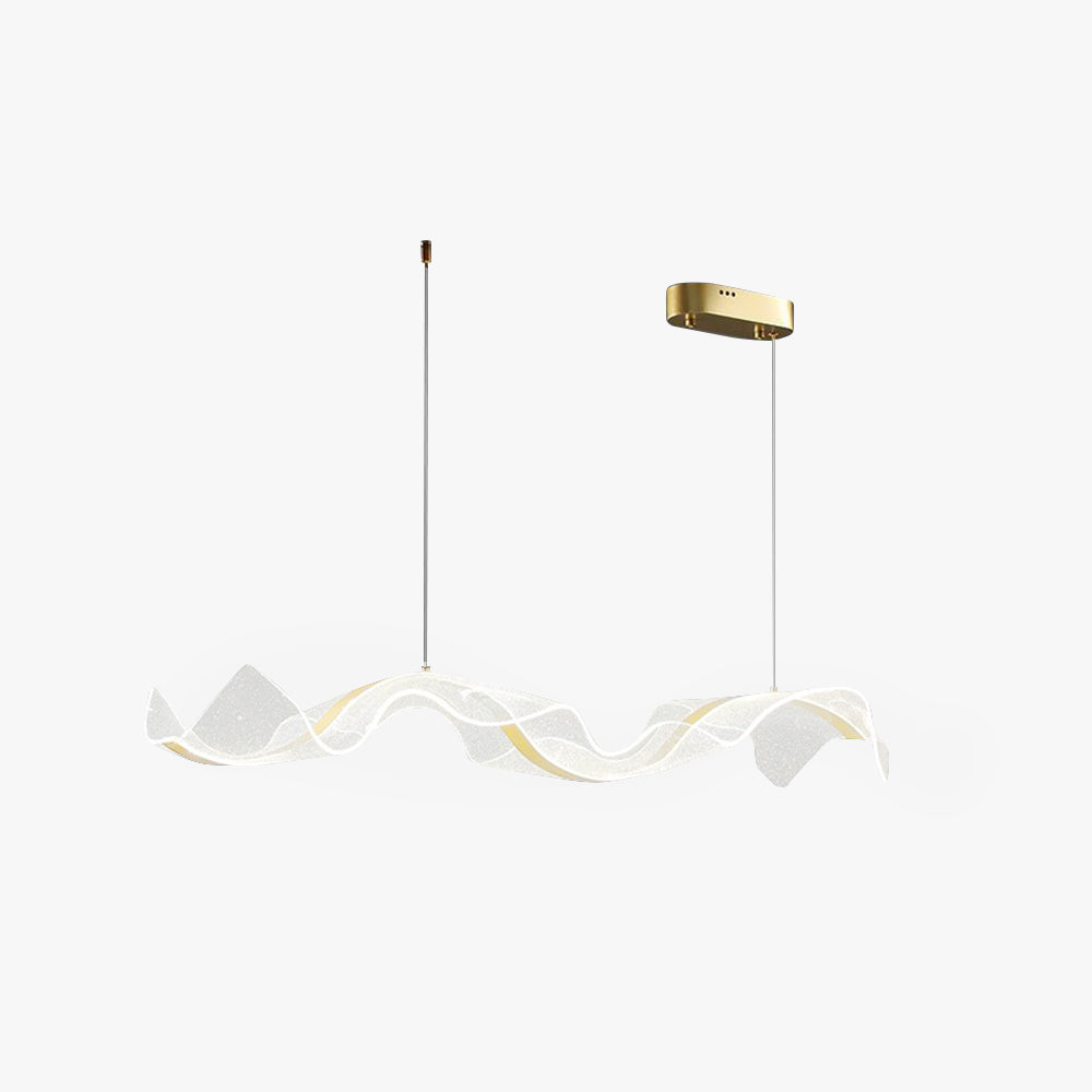 Kristy Pendant Light Designer Wave Acrylic Dining Room - Neutral Decor
