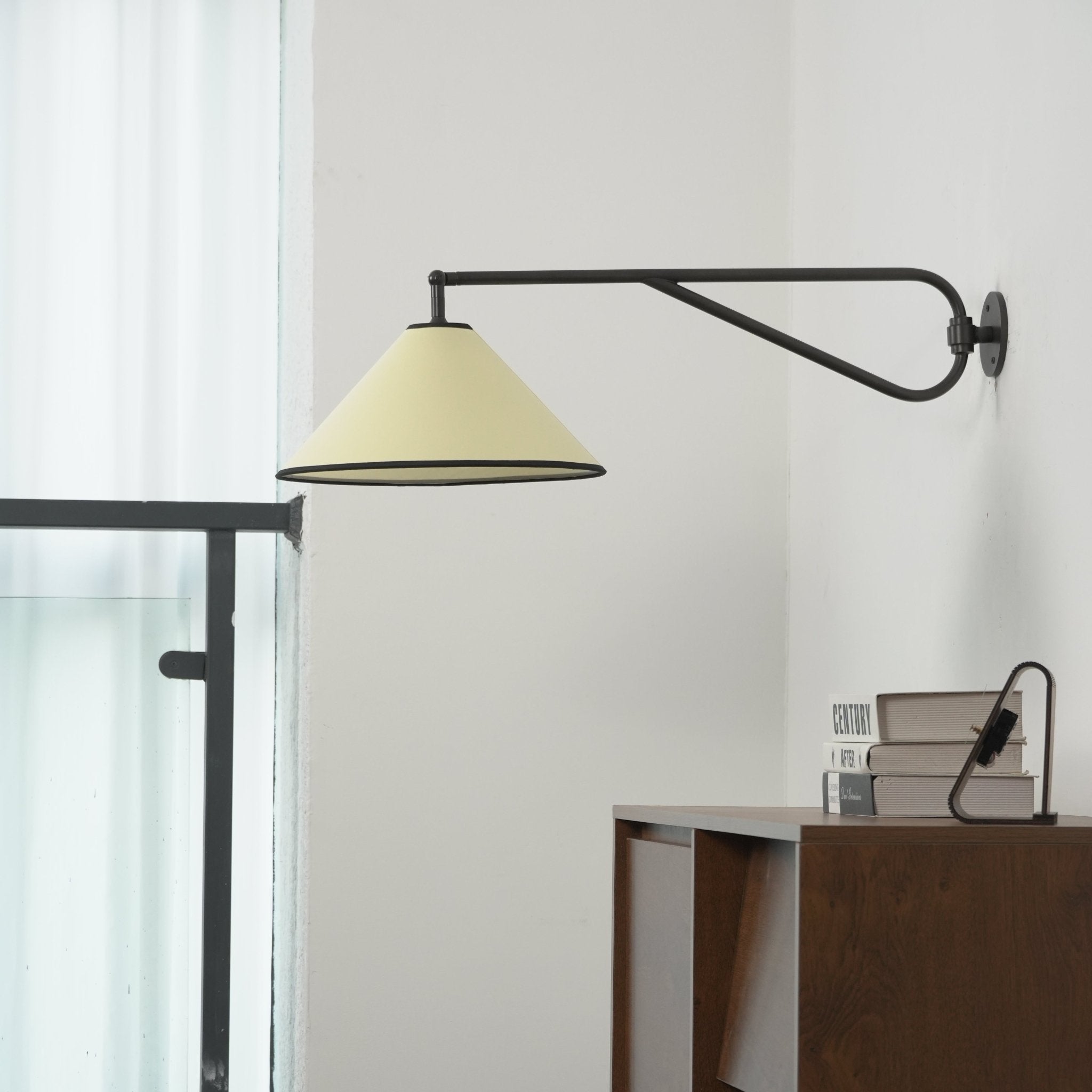 Zane Diaphane Minimalist Swing Fabric Wall Lamp
