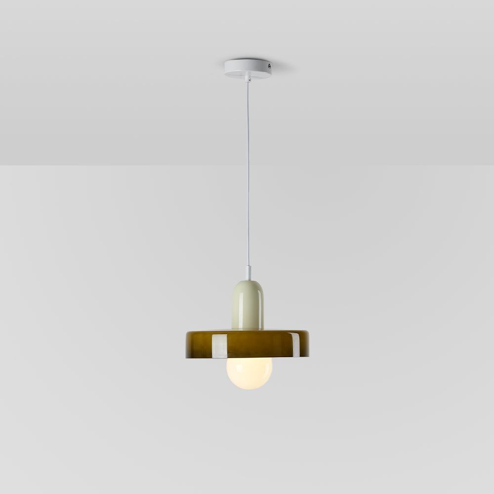 Valentina Vintage LED Glass Pendant Light, Multicolor - Neutral Decor