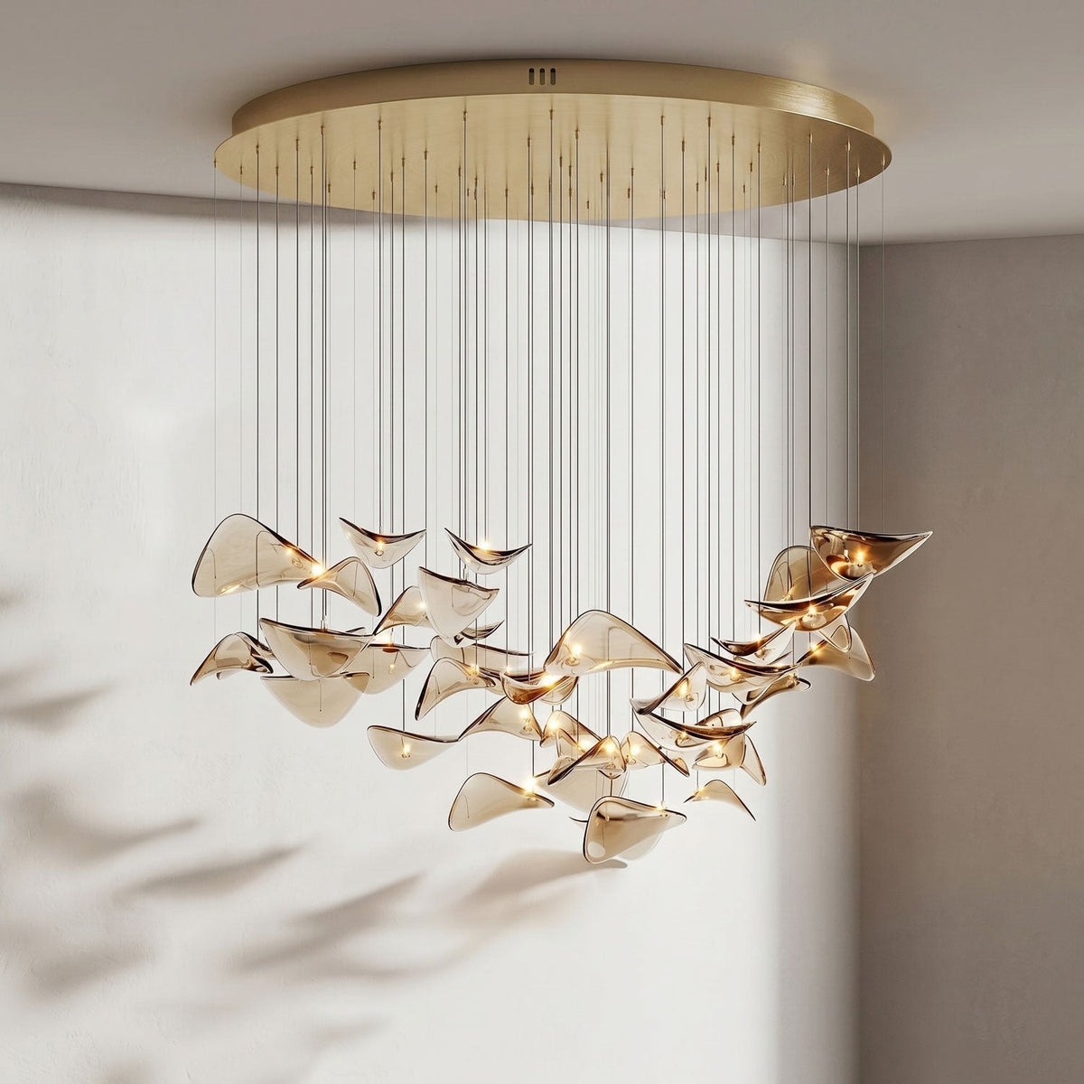 Beauvale Wave Floating Leaf Chandelier