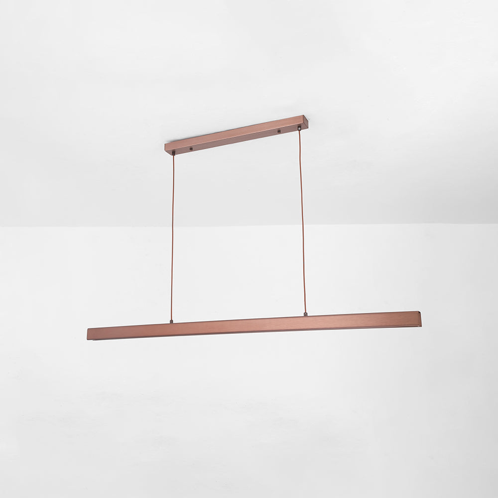 Thala Modern Linear Metal LED Pendant Light Black/Brown - Neutral Decor