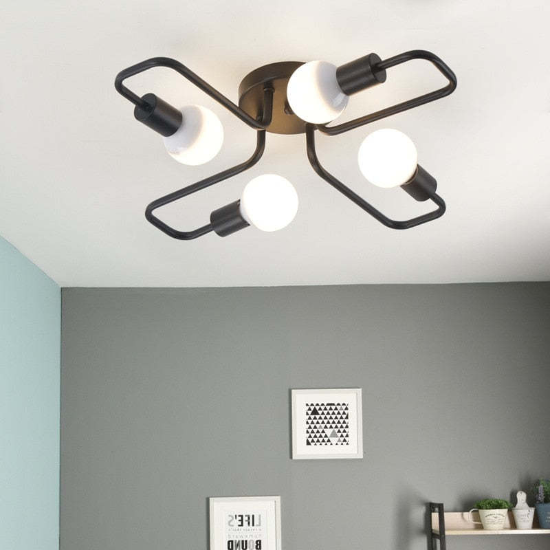 Epoch Modern Minimalist Industrial Flush Mount Ceiling Light - Neutral Decor