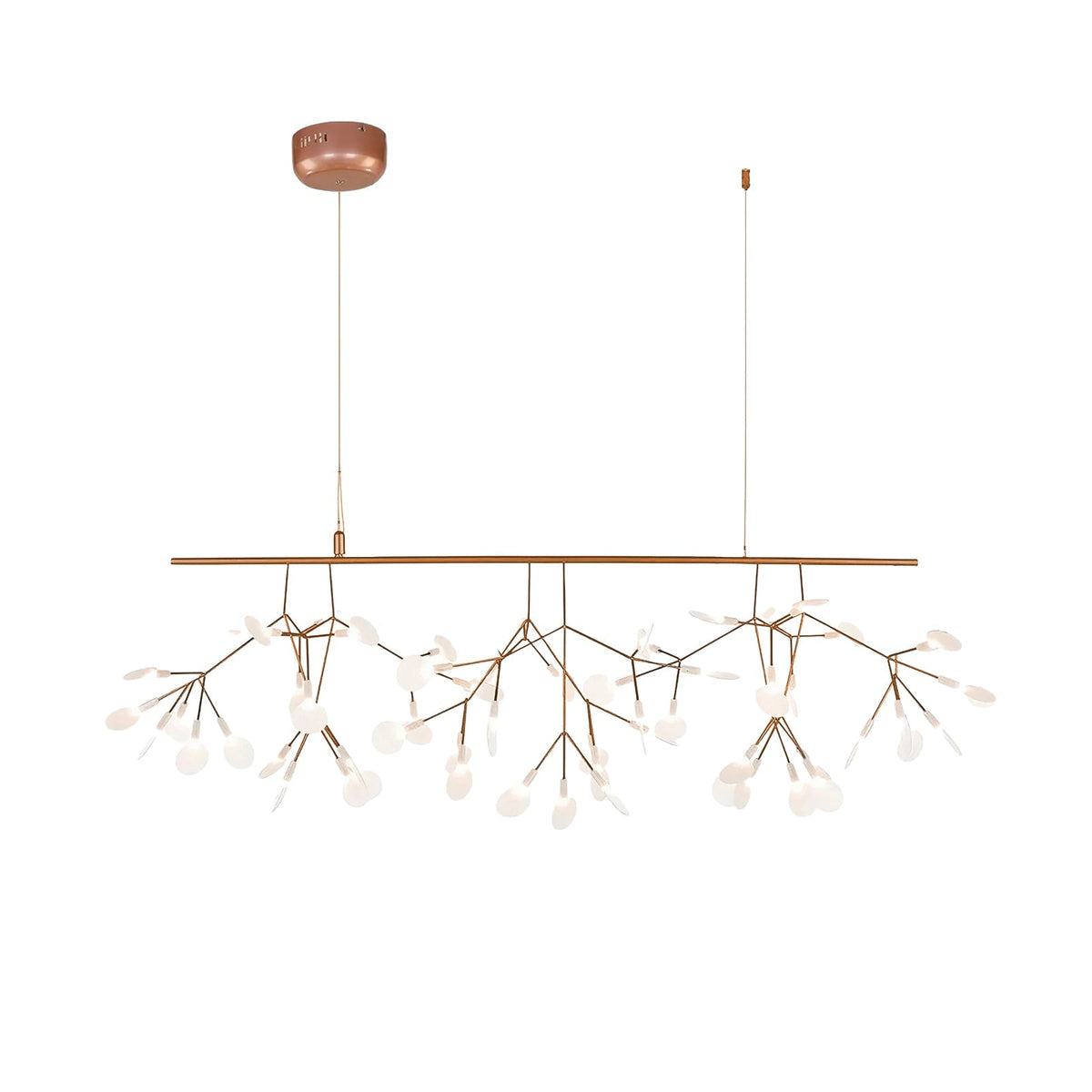 Auroreon Chandelier Rose Gold Firefly LED Branch
