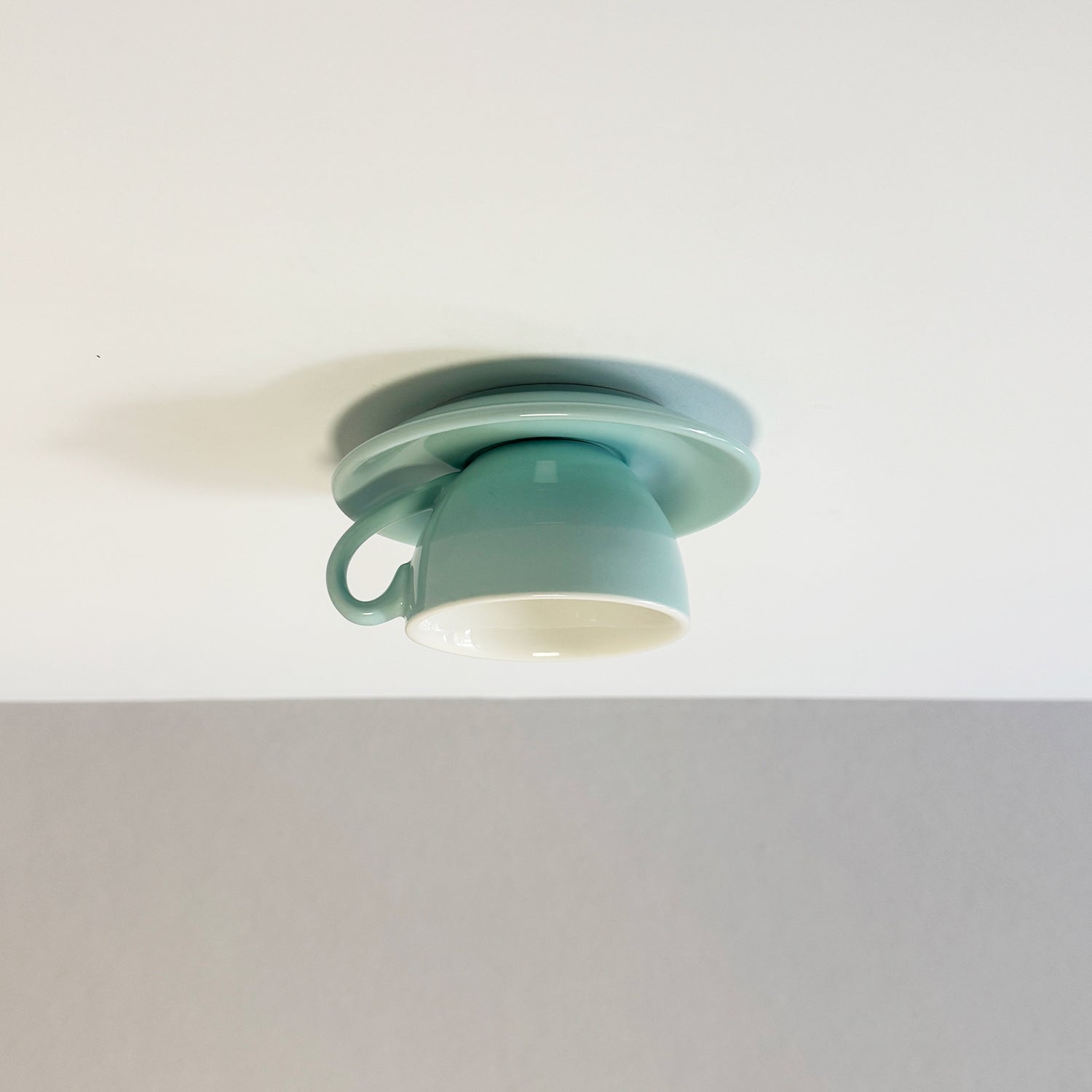 Valentina Modern Coffee Cups Ceramic Flush Ceiling Lighting - Neutral Decor