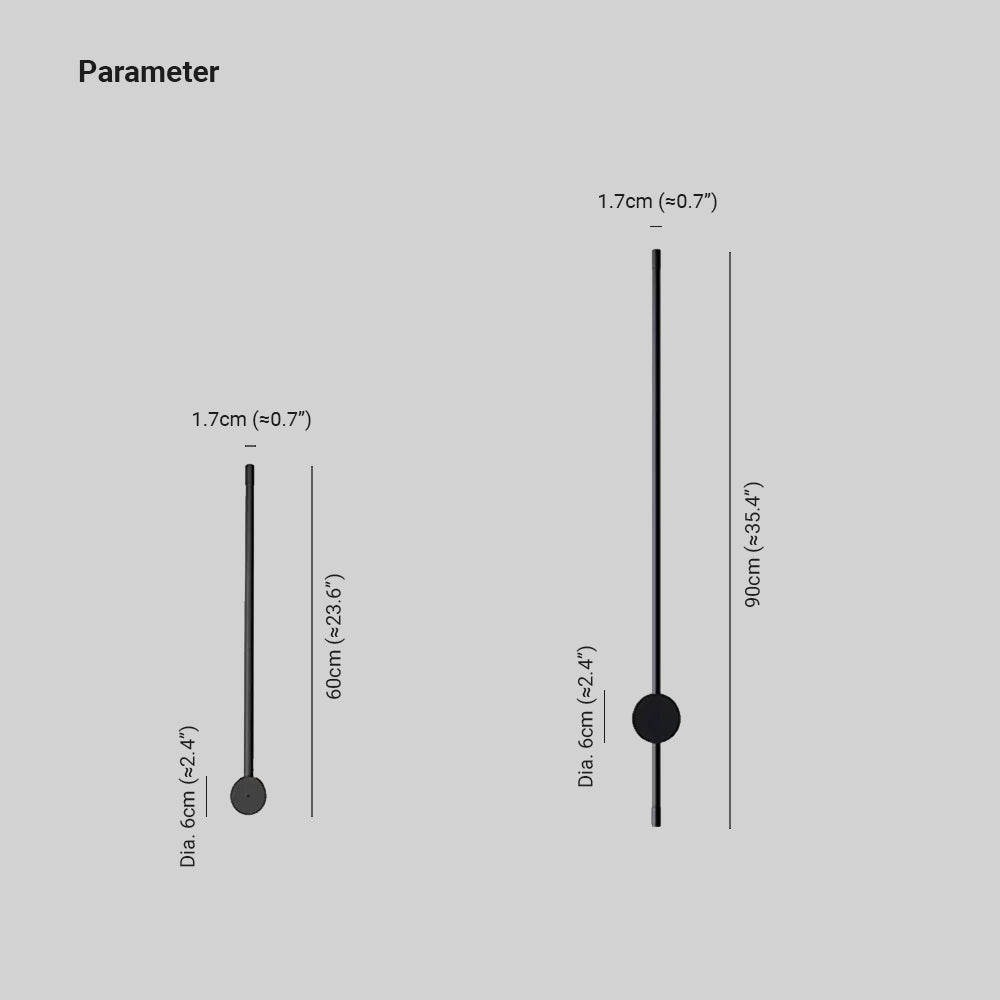 Arisha Minimalist Rotatable Linear LED Outdoor Wall Lamp Corridor Garden - Neutral Decor