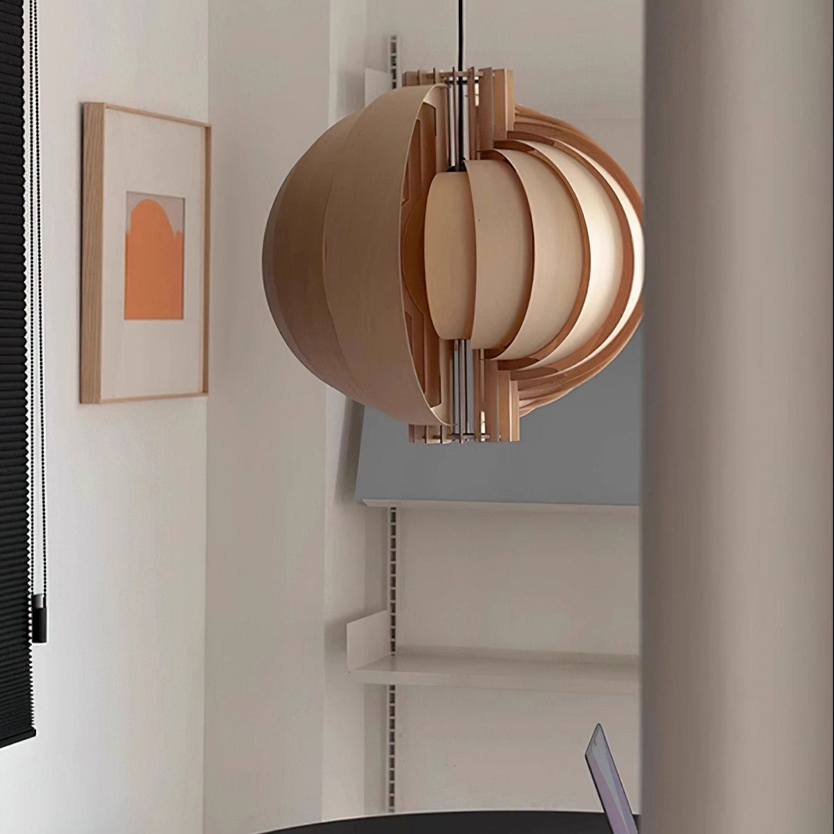 Ivraeus Premium Elegance Ring Wood Pendant Light