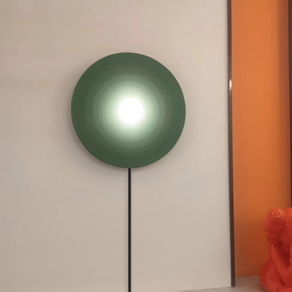 Aria Modern Round Indoor Wall Lamp Wood Bedroom Living Room - Neutral Decor
