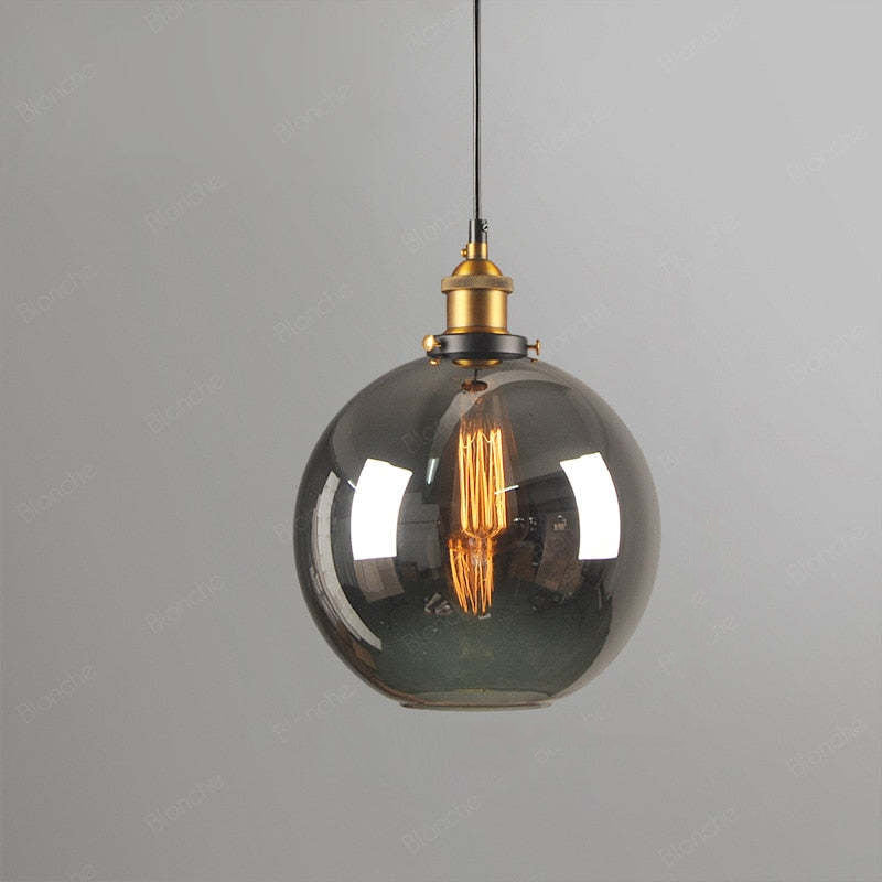 Arisha Industrial /Glass Pendant Light Dining Room - Neutral Decor