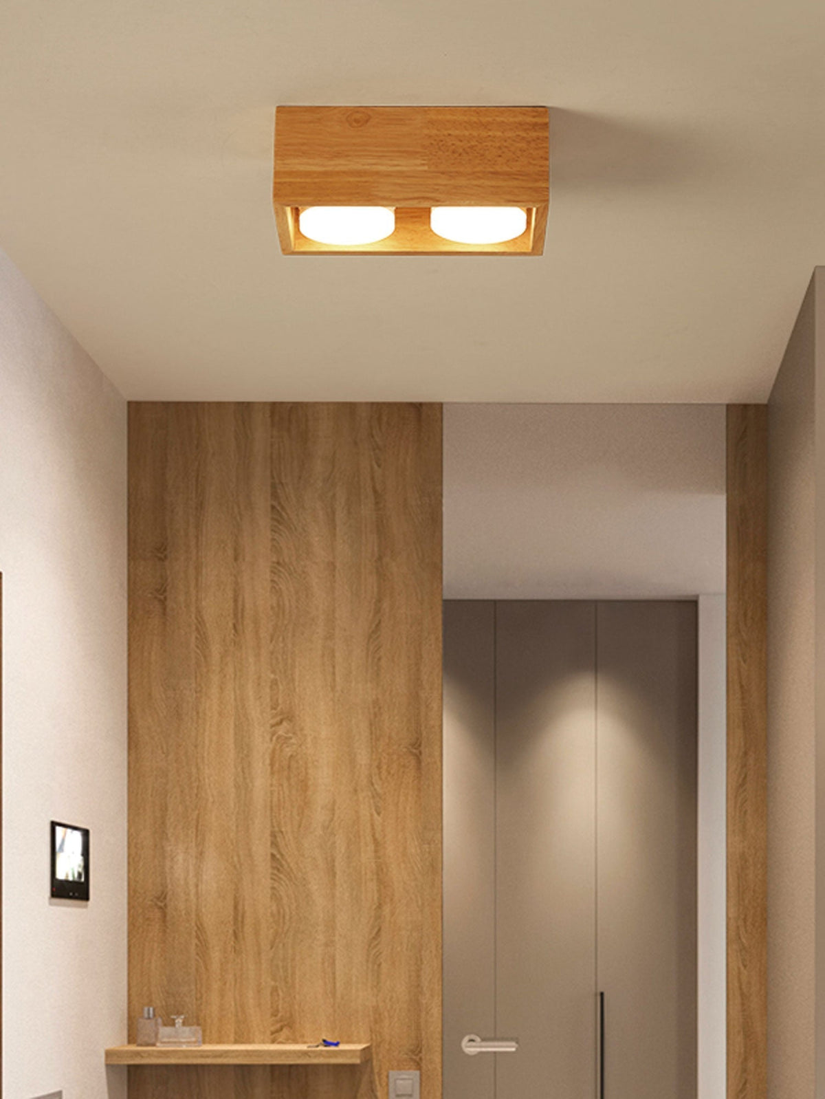 Eliza Minimalist Wood Ceiling Light