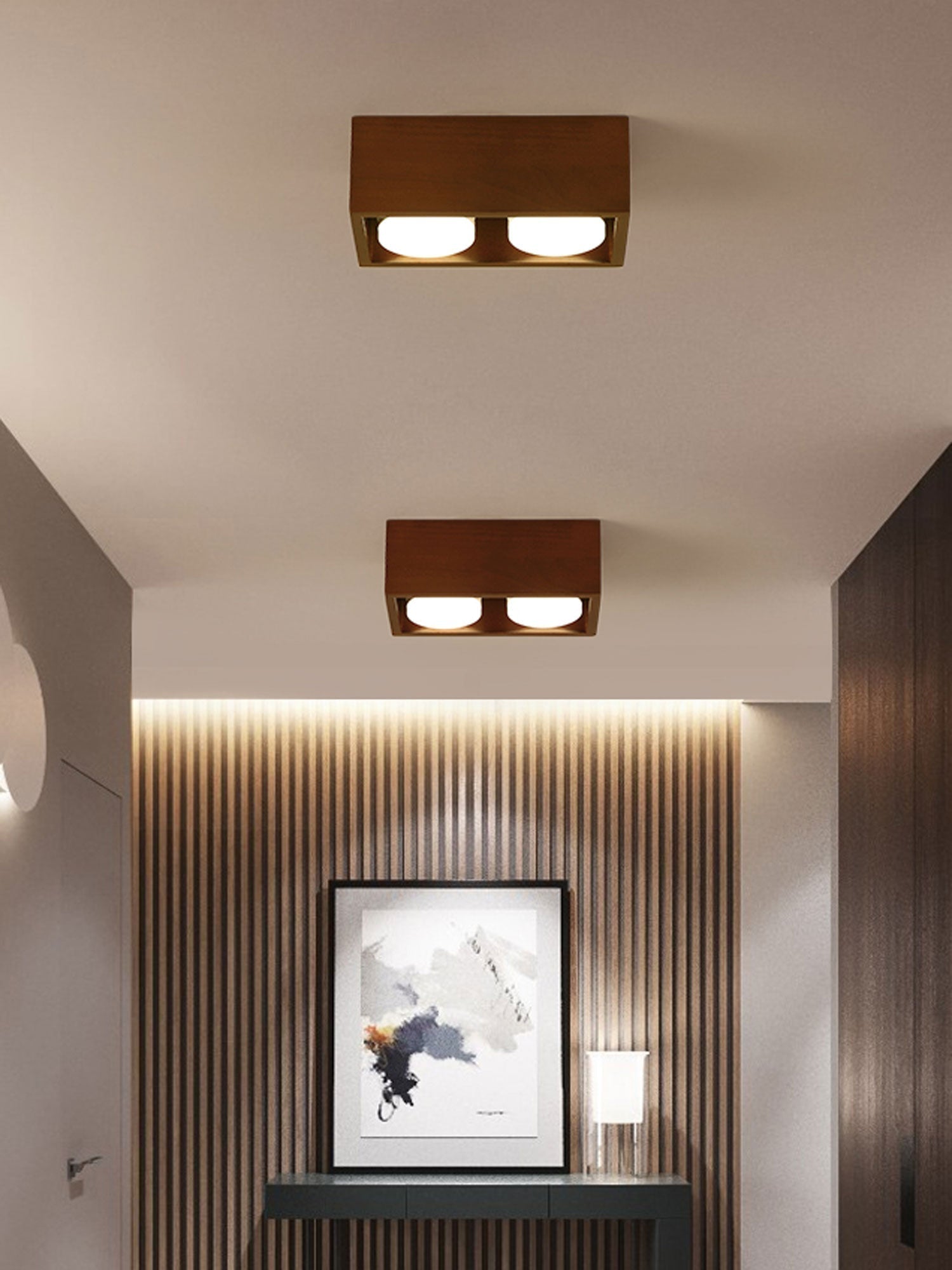 Eliza Minimalist Wood Ceiling Light