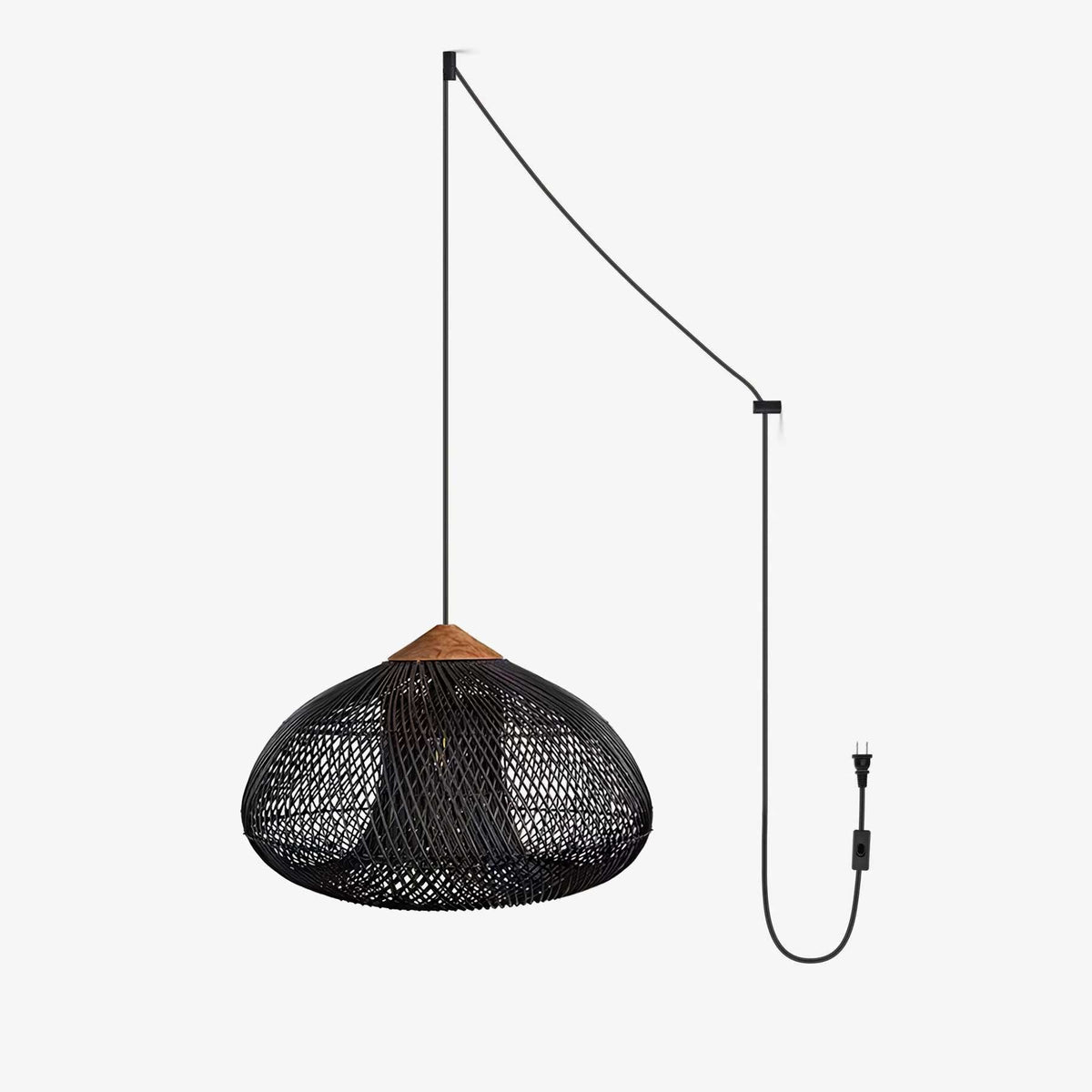 Canirora Pendant Lamp Rattan Swag Woven