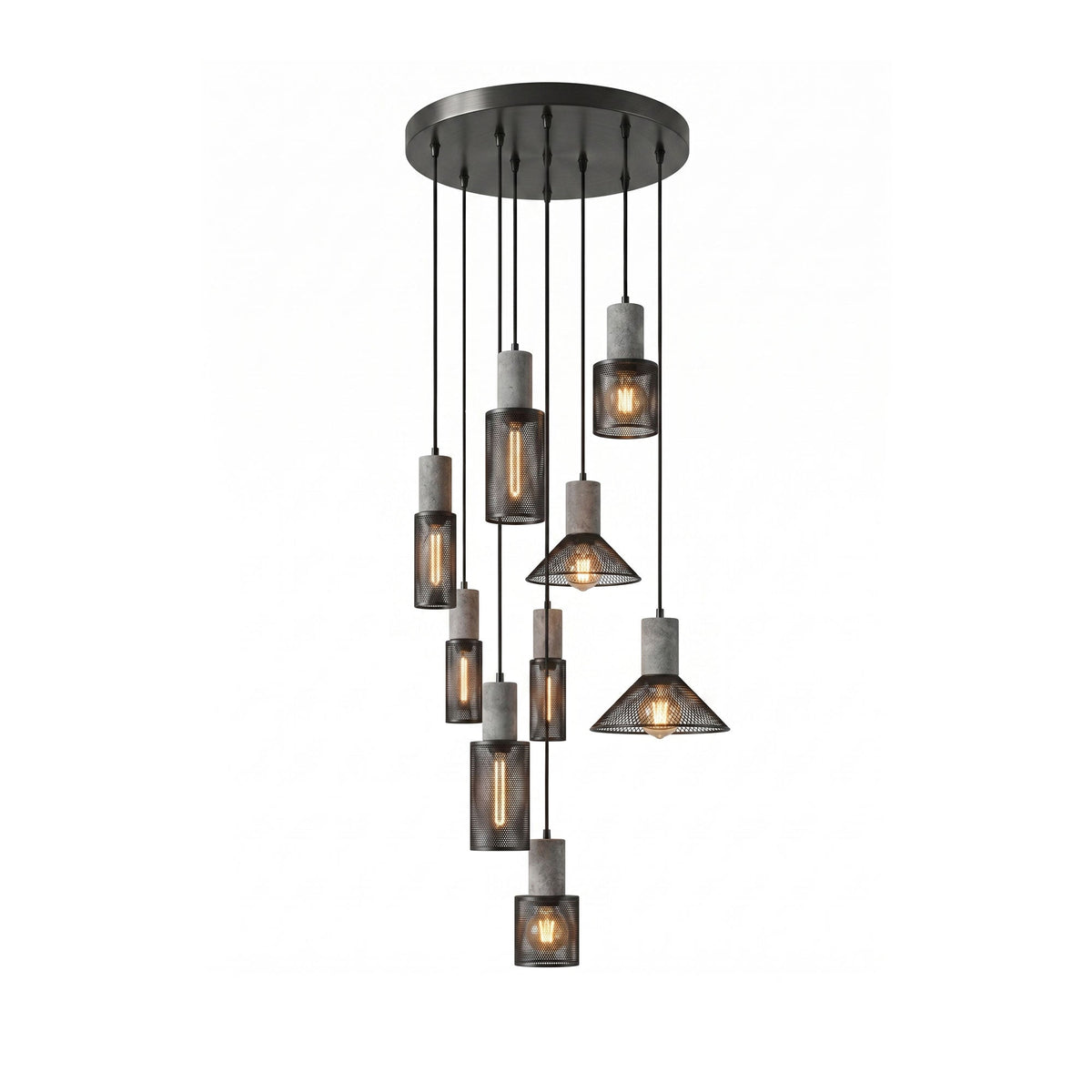 Bellwick Cement Mesh Pendant Light