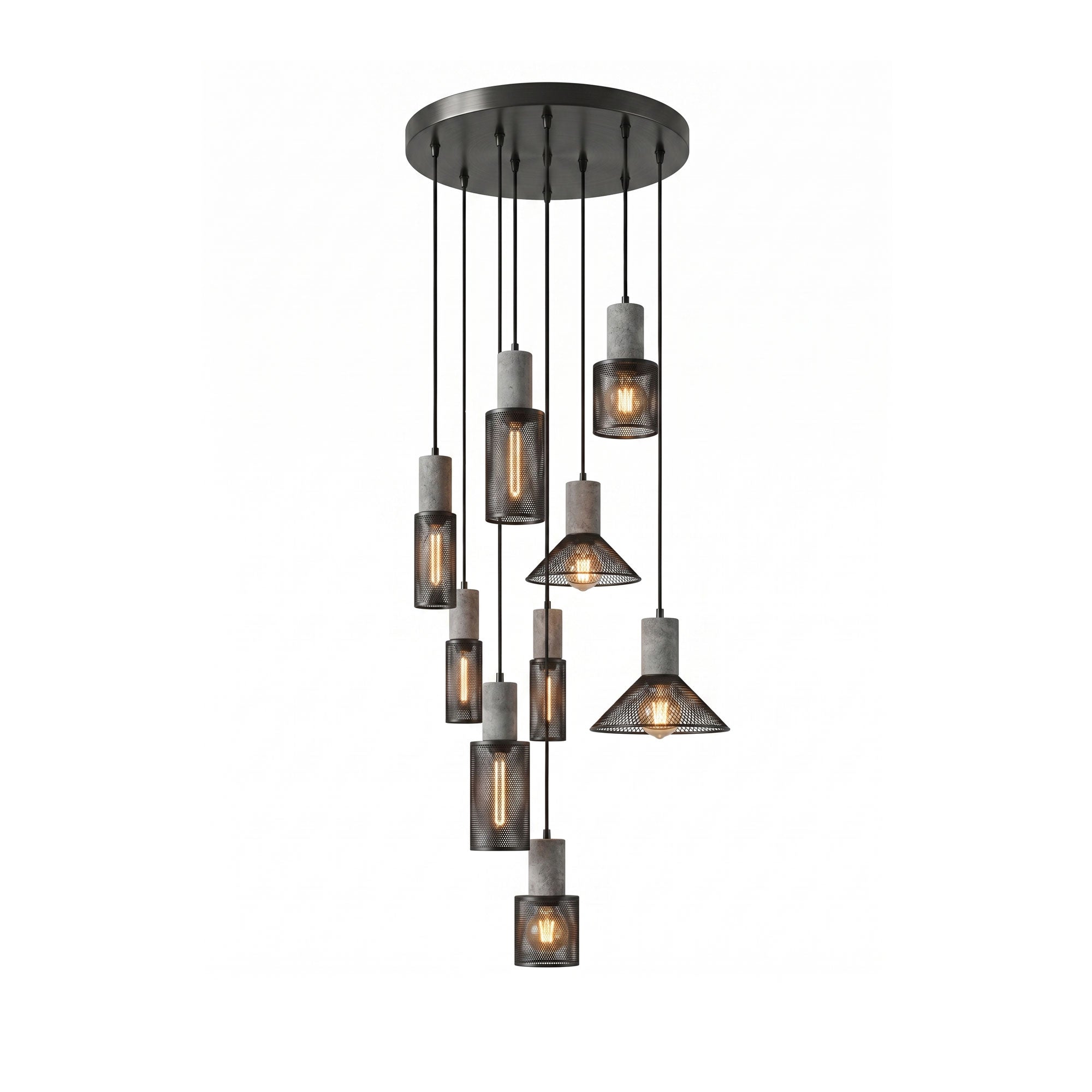 Bellwick Cement Mesh Pendant Light