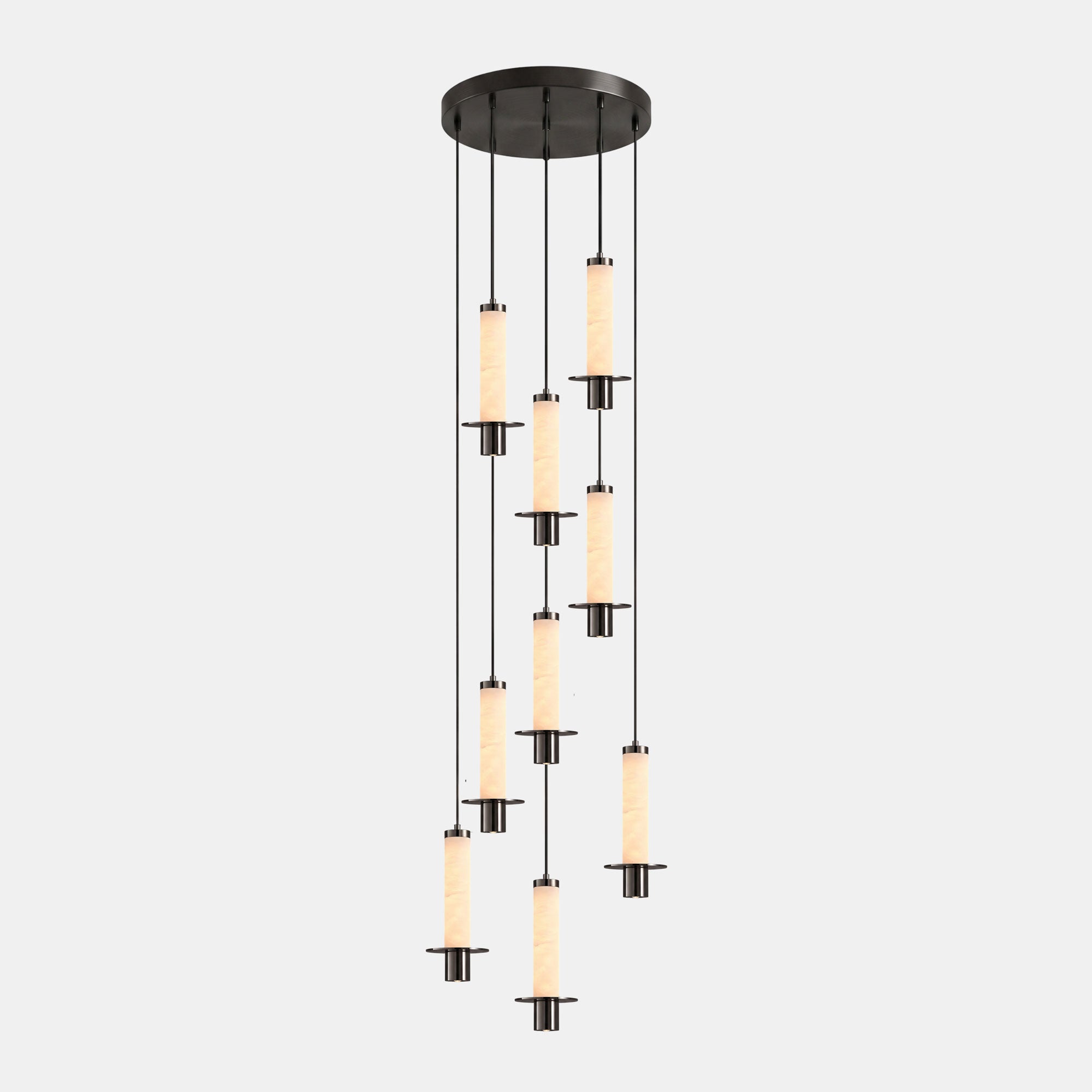 Eirenelia Slim Alabaster Cylindrical Pendant Lamp