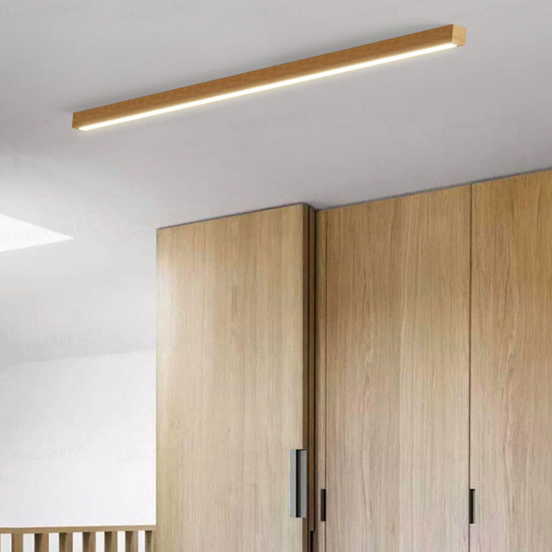 Arisha Linear Ceiling Light, Wood, 23.6"/39.4" - Neutral Decor