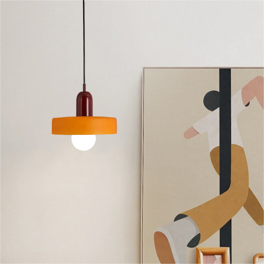 Valentina Vintage LED Glass Pendant Light, Multicolor - Neutral Decor