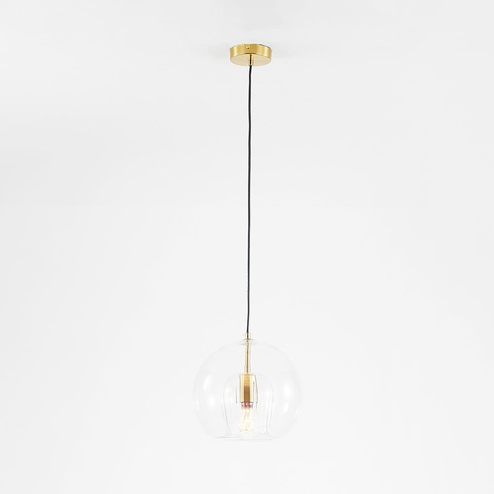 Valentina Nordic Glass Globe Pendant Light Bedroom - Neutral Decor